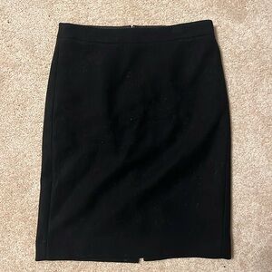 J. Crew Black Wool Skirt Size 6